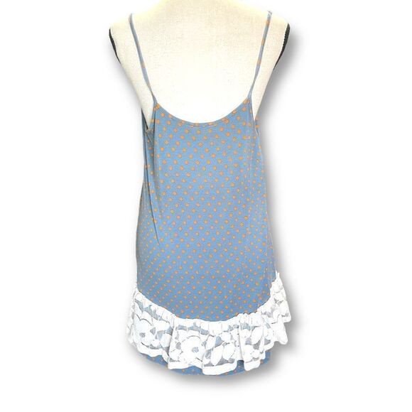 Matilda Jane Orange and Blue Polka-dot Knit Spaghetti Strap Tank, Size M - Picture 6 of 8